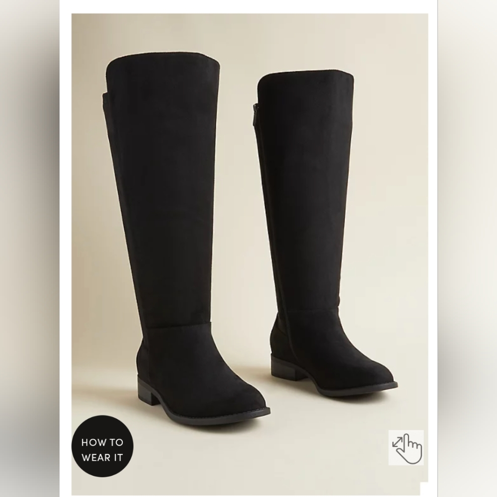 Size 10.5 Black boots from Torrid. New, never worn.